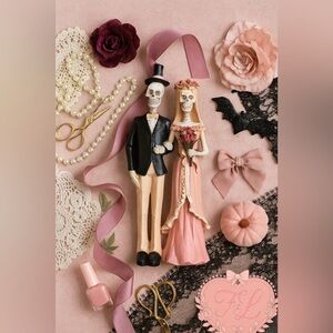 Rachel Zoe Skeleton Bride Groom Figurine Halloween Decor NWT